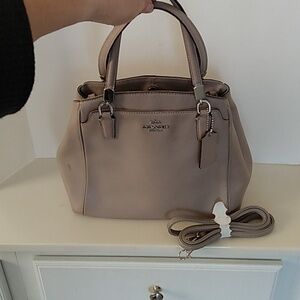 Coach Minetta Satchel Leather Convertible Crossbody 2015 with Fob Tag